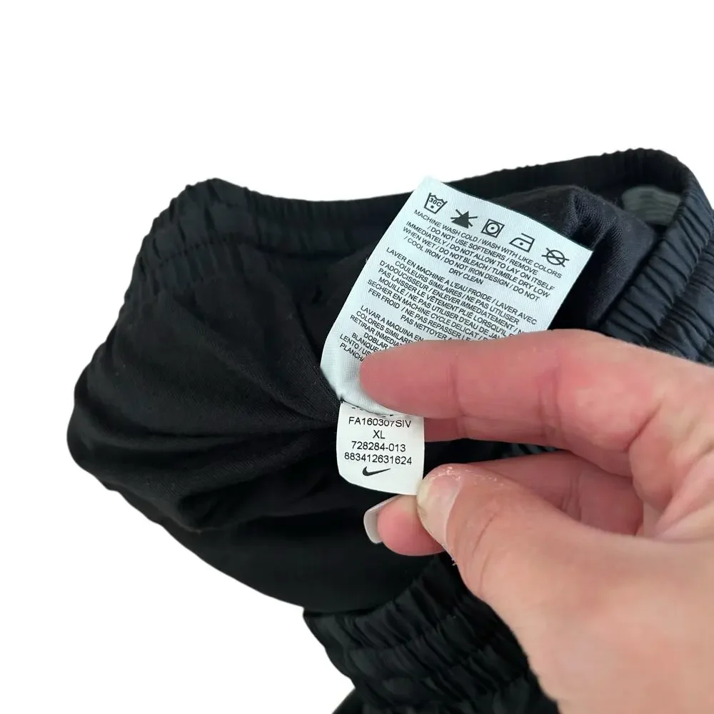 Nike Black Green Windbreaker Pants Sz XL Kids